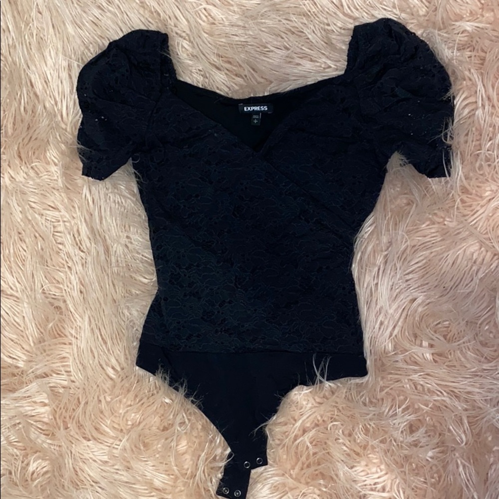 Black lace bodysuit